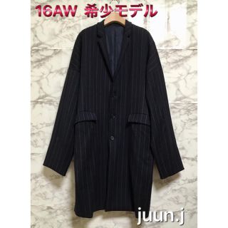 ウーヨンミ(WOO YOUNG MI)の【16AW】【美品】juun.j Cocoon Pinstriped Coat(チェスターコート)