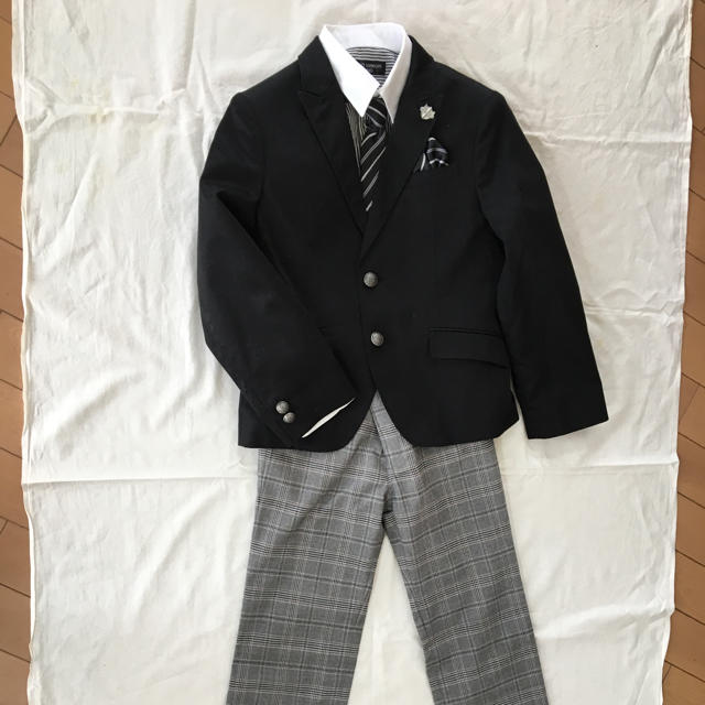 ヒロミチナカノ 男の子スーツ & シャツ セット 130　黒