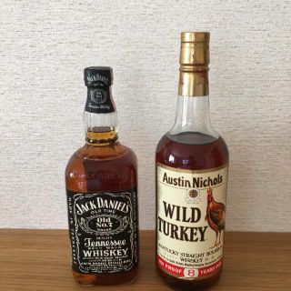 未開栓☆特級ラベル バーボンウィスキー ワイルドターキー8年& ジャックダニエル(ウイスキー)