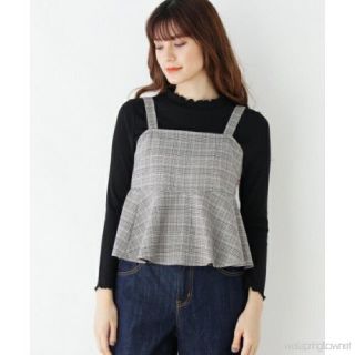 グローブ(grove)の最終値下げ！チェック柄ビスチェ♡ 未使用 grove(キャミソール)