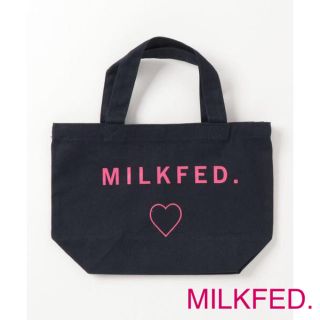 ミルクフェド(MILKFED.)の新品【 ミルクフェド 】キャンバス トートバッグ トート ロゴ ハート(トートバッグ)