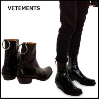 バレンシアガ(Balenciaga)のvetements メタルリングサイドジップブーツ(ブーツ)