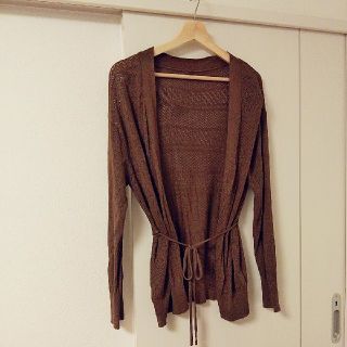 レイカズン(RayCassin)の♪専用♪今年の秋購入🍁の編みカーディガン ブラウン(カーディガン)