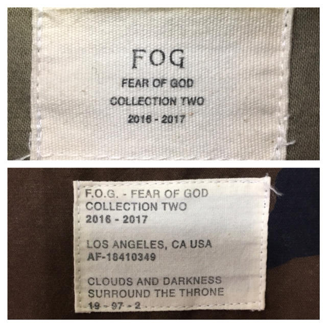 FEAR OF GOD(フィアオブゴッド)の美品 FOG Fear of God フィアオブゴッド カモ Anorak メンズのジャケット/アウター(ミリタリージャケット)の商品写真