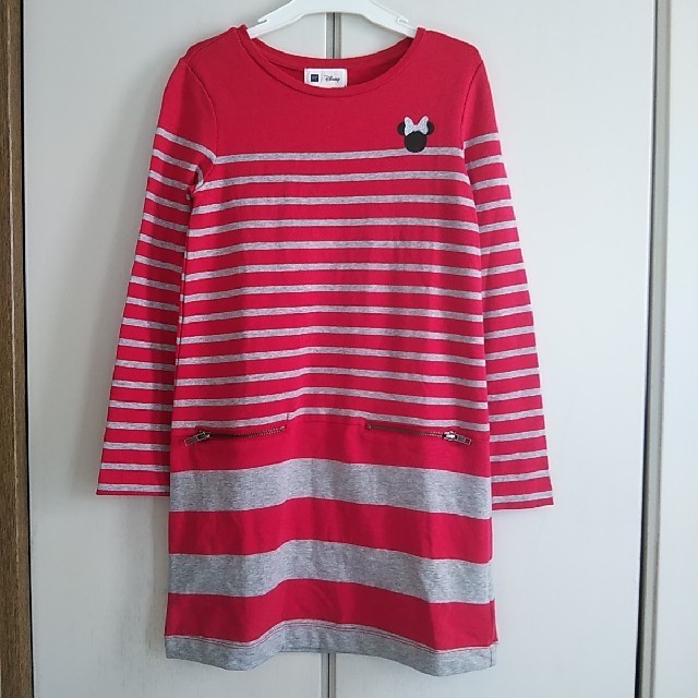 GAP(ギャップ)のUSED！GAPディズニーボーダーチュニック140 キッズ/ベビー/マタニティのキッズ服女の子用(90cm~)(ワンピース)の商品写真