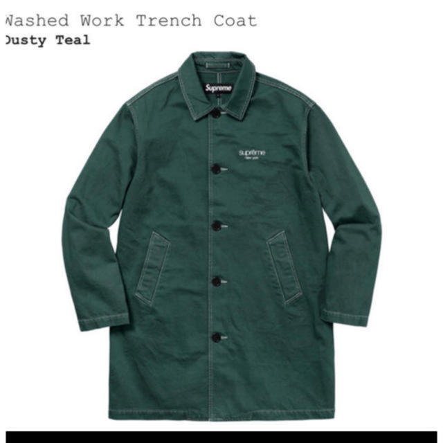 washed work trench coat