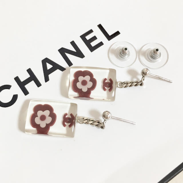 CHANEL - 正規品 シャネル ピアス チェーン 花 スイング クリア ココマーク フラワーの通販 by ☆ハーベスト☆｜シャネルならラクマ