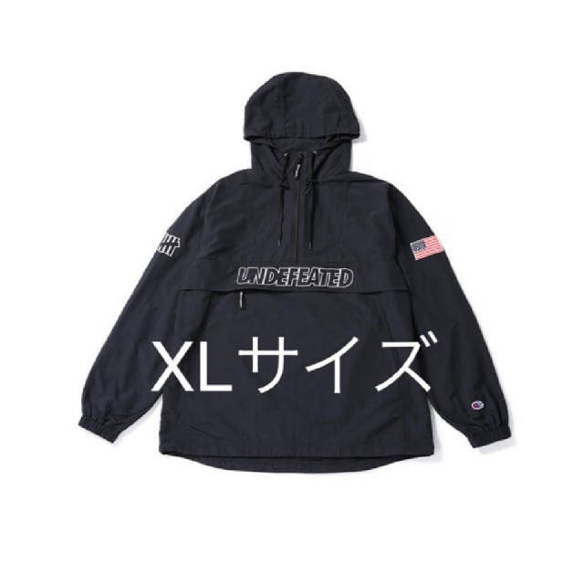 UNDEFEATED(アンディフィーテッド)の【別注】アンディ/チャンピオン　アノラック JKT黒 メンズのジャケット/アウター(ナイロンジャケット)の商品写真