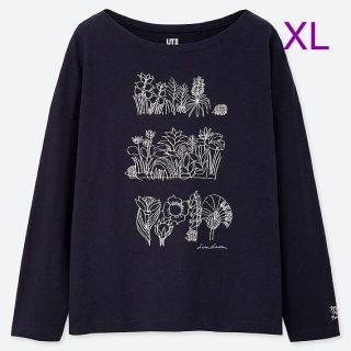 ユニクロ(UNIQLO)のユニクロ リサ・ラーソン グラフィック Tシャツ  XLサイズ／ネイビー 新品！(Tシャツ(長袖/七分))