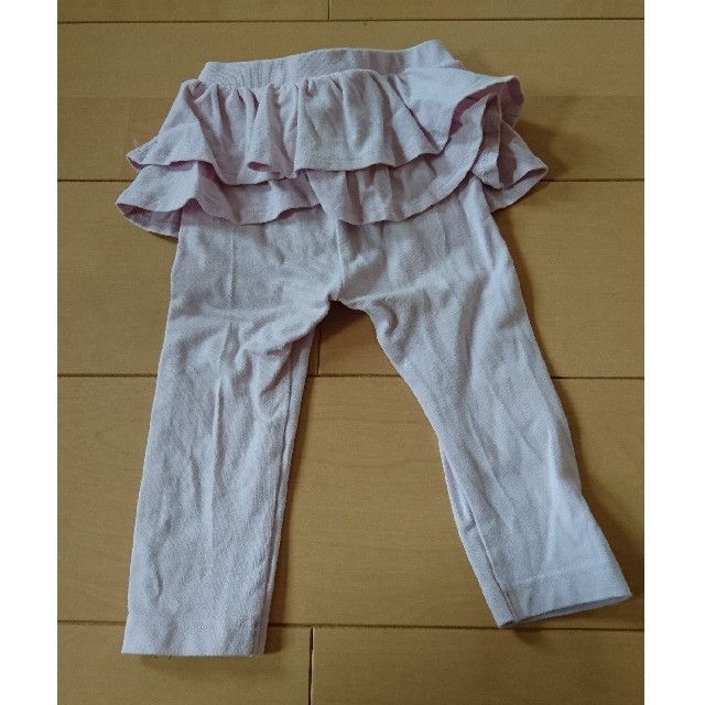UNIQLO(ユニクロ)のスカッツ フリルつきパンツ ピンク キッズ/ベビー/マタニティのベビー服(~85cm)(パンツ)の商品写真