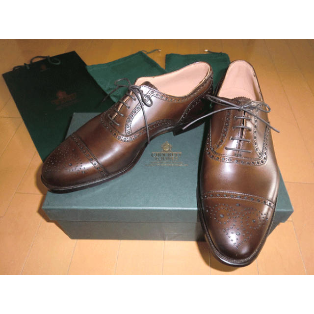 ドレス/ビジネス新品 Crockett&Jones 靴 WESTFIELD ブラウン 7.5E