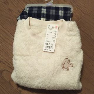 ユニクロ(UNIQLO)の値下げしました！ユニクロキッズフリースパジャマ130(パジャマ)