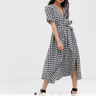 エイソス(asos)のチェック  ミディ ワンピース(ロングワンピース/マキシワンピース)