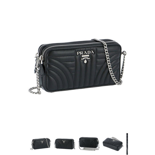 プラダ ダイアグラム クロスボディバッグ チェーンショルダーバッグ 1BH083 レザー レディース PRADA 【222-91651】