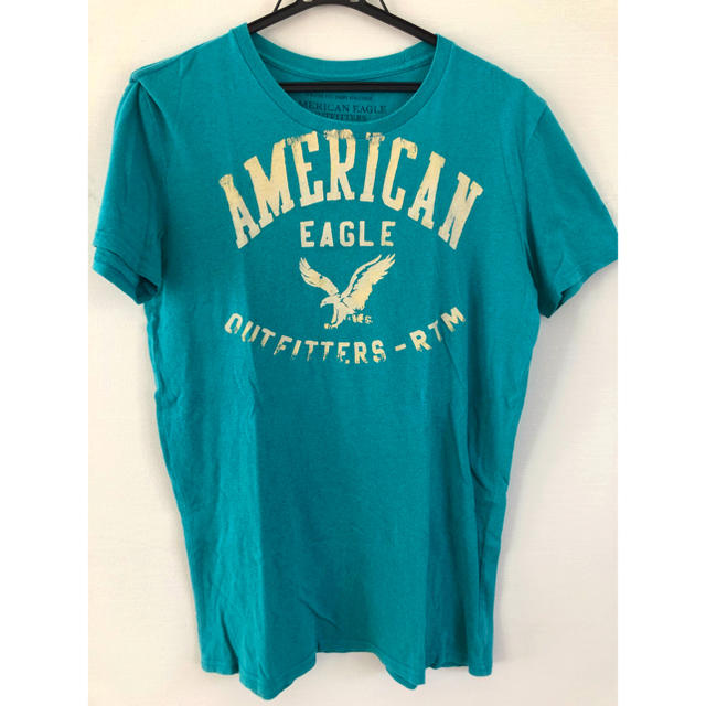 American Eagle(アメリカンイーグル)のAmerican Eagle Tシャツ ターコイズブルー XSサイズ メンズのトップス(Tシャツ/カットソー(半袖/袖なし))の商品写真