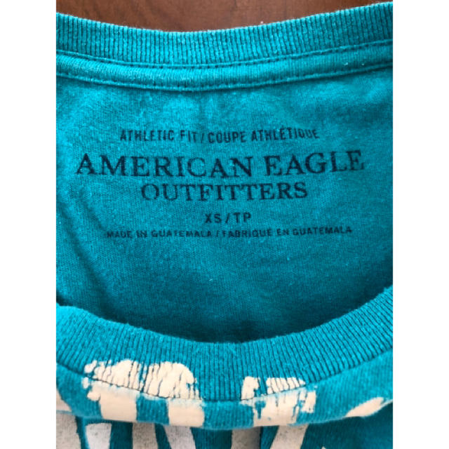 American Eagle(アメリカンイーグル)のAmerican Eagle Tシャツ ターコイズブルー XSサイズ メンズのトップス(Tシャツ/カットソー(半袖/袖なし))の商品写真