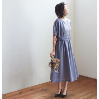 ノートエシロンス(note et silence)のOLIKA    VINTAGE ビーズ刺繍　シフォンワンピース(ひざ丈ワンピース)