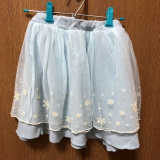 アクシーズファム(axes femme)のaxes femme kids☆雪模様チュール風スカート☆130(スカート)