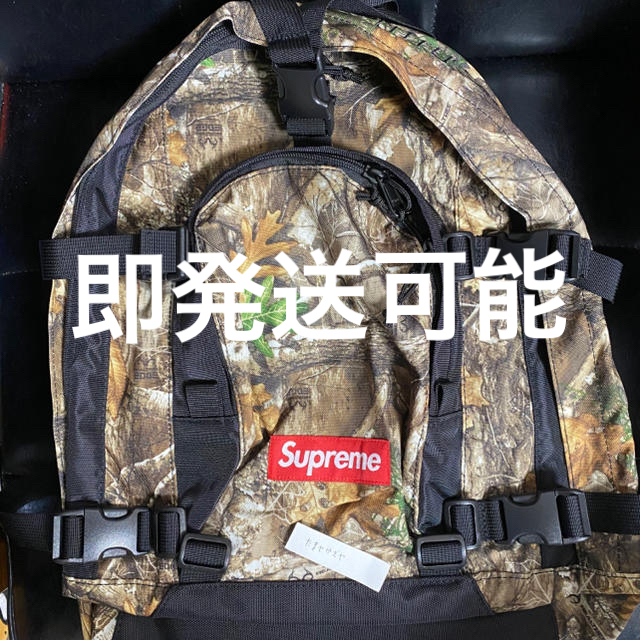 バッグsupreme バックパック 19aw カモ 新品未使用 おまけ付き