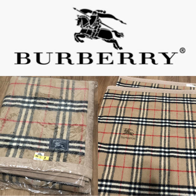 BURBERRY(バーバリー)の☆早い者勝ち☆バーバリー ウール ブランケット 毛布 インテリア/住まい/日用品の寝具(毛布)の商品写真