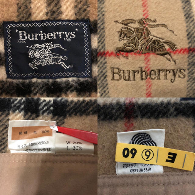 BURBERRY(バーバリー)の☆早い者勝ち☆バーバリー ウール ブランケット 毛布 インテリア/住まい/日用品の寝具(毛布)の商品写真