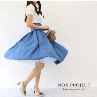 NO.S PROJECT アリスブルーのスカート、パニエのセット(ひざ丈スカート)