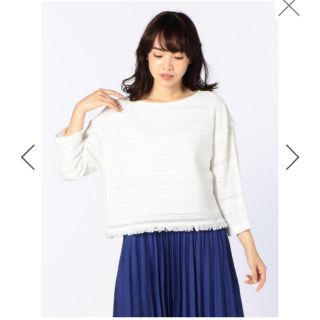 ノーリーズ(NOLLEY'S)の［美品］定価17,600円  NOLLY‘S ホワイト トップス(カットソー(長袖/七分))