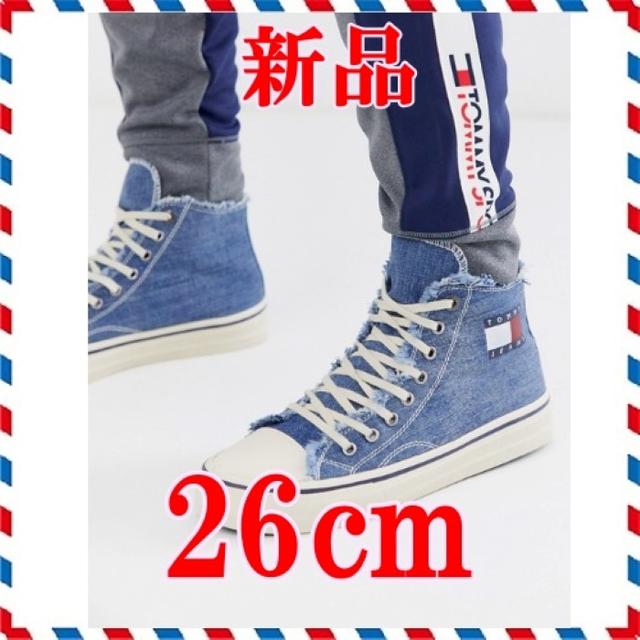 TOMMY HILFIGER(トミーヒルフィガー)の26cm Tommy Jeans キャンバス ハイカット デニム スニーカー メンズの靴/シューズ(スニーカー)の商品写真