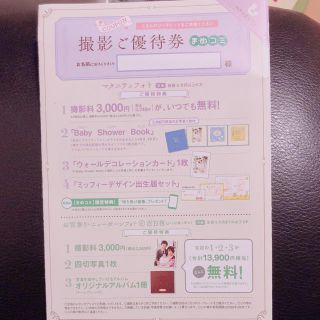 choco様専用スタジオアリス　撮影ご優待券(その他)