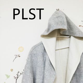 プラステ(PLST)のプラステ　PLST　フード付き　ロングニット(ニット/セーター)