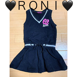 ロニィ(RONI)のRONI★チュニックワンピ★黒S100-110(ワンピース)