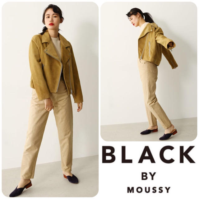 BLACK BY MOUSSY☺︎スエード レザー ライダース ジャケット