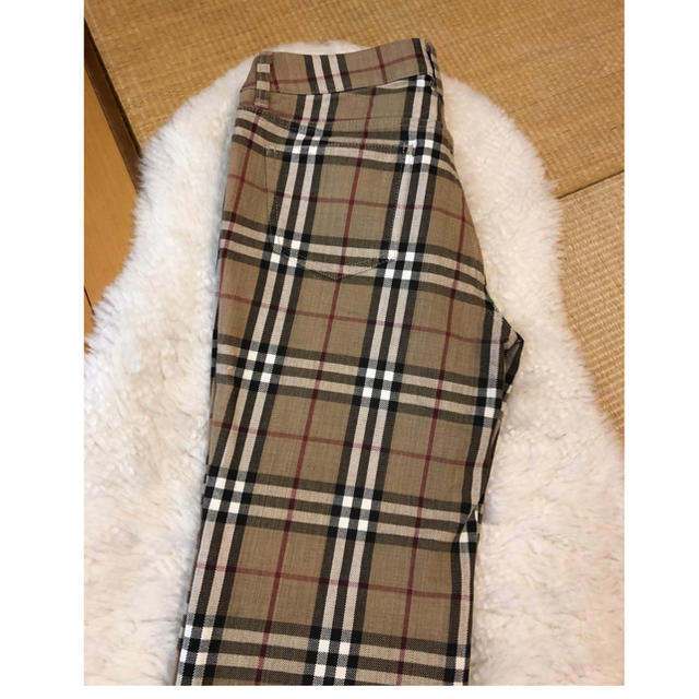 BURBERRY(バーバリー)の美品美品バーバリーBurberryコットンデニムチェック柄パンツ♪ レディースのパンツ(デニム/ジーンズ)の商品写真