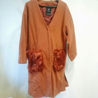 ダブルクローゼット(w closet)の新品　ファーポケット　ロングコート(ロングコート)