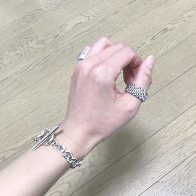 美品☆TIFFANY＆CO. ティファニー SV925 サマセット メッシュ リング/指輪 シルバー 16号 重量8.5g メンズ・レディースOK