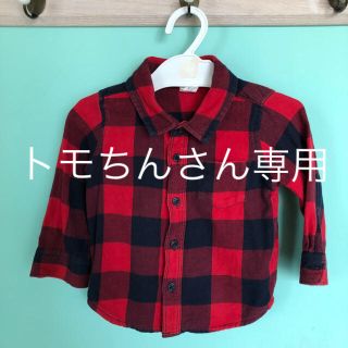 ベビーギャップ(babyGAP)のbaby GAP 長袖チェックシャツ(シャツ/カットソー)