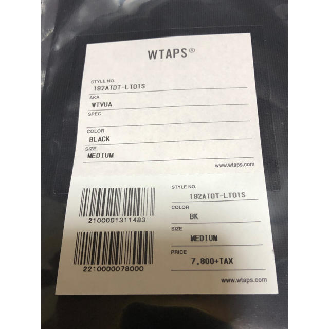 W)taps(ダブルタップス)のWTAPS 19AW WTVUA 長袖Tシャツ メンズのトップス(Tシャツ/カットソー(七分/長袖))の商品写真