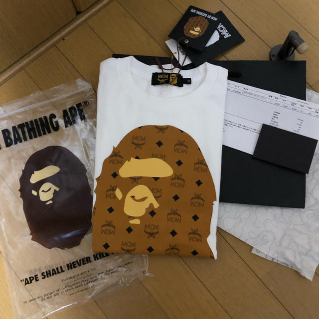 MCM X BAPE® BY BATHING TEE COLOR:BROWN S