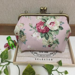 ローラアシュレイ(LAURA ASHLEY)のハンドメイド◆ローラアシュレイ◆セシリア◆がま口ポーチ◆がま口ショルダー◆ガマ口(ポーチ)