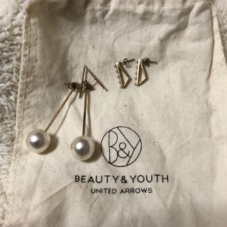 ビューティアンドユースユナイテッドアローズ(BEAUTY&YOUTH UNITED ARROWS)のむーさまご専用ビューティ＆ユース パールピアス2点セット(ピアス)