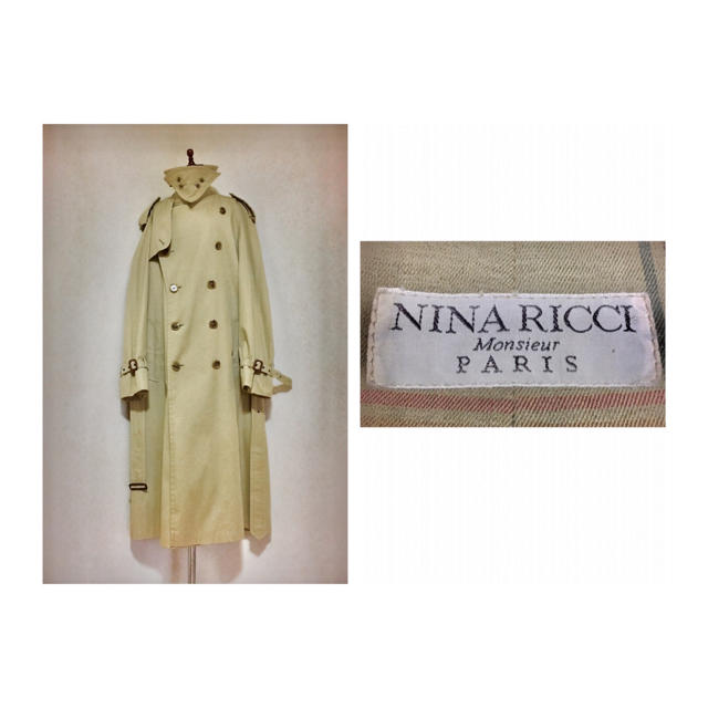 数量限定価格!! RICCI NINA - Coat Trench Vintage RICCI NINA 70s トレンチコート