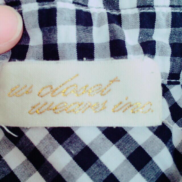 w closet(ダブルクローゼット)のギンガムチェックシャツ レディースのトップス(カットソー(半袖/袖なし))の商品写真