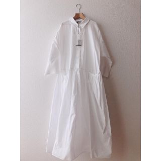 ジルサンダー(Jil Sander)の【美品】JIL SANDER ジルサンダー シンプルワンピース(ロングワンピース/マキシワンピース)