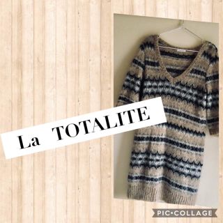 ラトータリテ(La TOTALITE)の再出品 ほぼ未使用 La TOTALITE ラ トタリーテ モヘヤ混ワンピース(ひざ丈ワンピース)