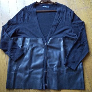 ザラ(ZARA)のザラフェイクレザーコンビカーデLサイズレア🤠(カーディガン)