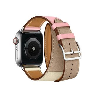 アップルウォッチ(Apple Watch)の本革 42/44 ㎜用 Apple Watch 二重巻きベルト アップルウォッチ(その他)