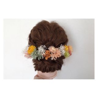 ヘアアクセサリー  髪飾り　ドライフラワー（aikooo723）(ヘアアクセサリー)