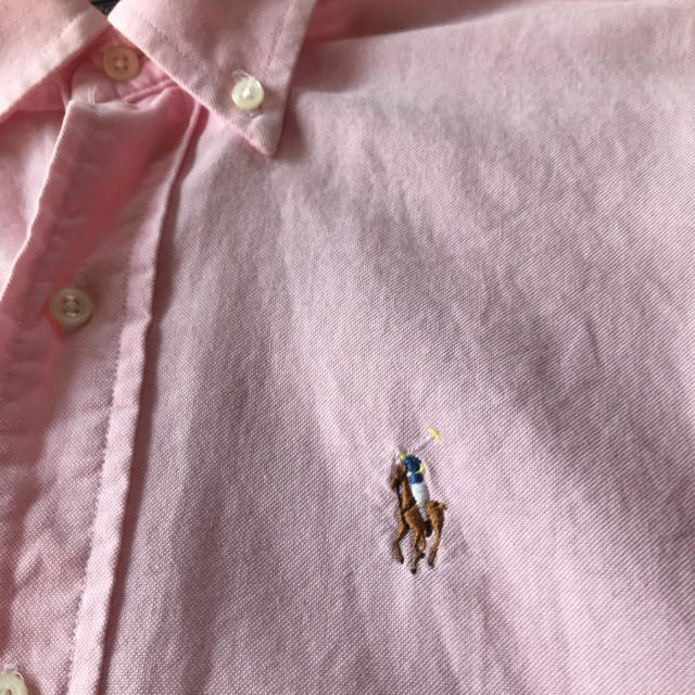 POLO RALPH LAUREN(ポロラルフローレン)の値下げ☆ポロ ラルフローレン  シャツ  ピンク  16サイズ　 レディースのトップス(シャツ/ブラウス(長袖/七分))の商品写真