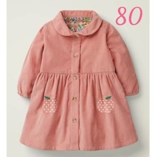 ボーデン(Boden)のBaby Boden コーデュロイワンピース りんご ピンク 80(ワンピース)