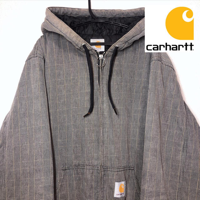 carhartt(カーハート)の激レア カーハート チェック柄 アクティブジャケット ダック地 パーカー メンズのトップス(パーカー)の商品写真